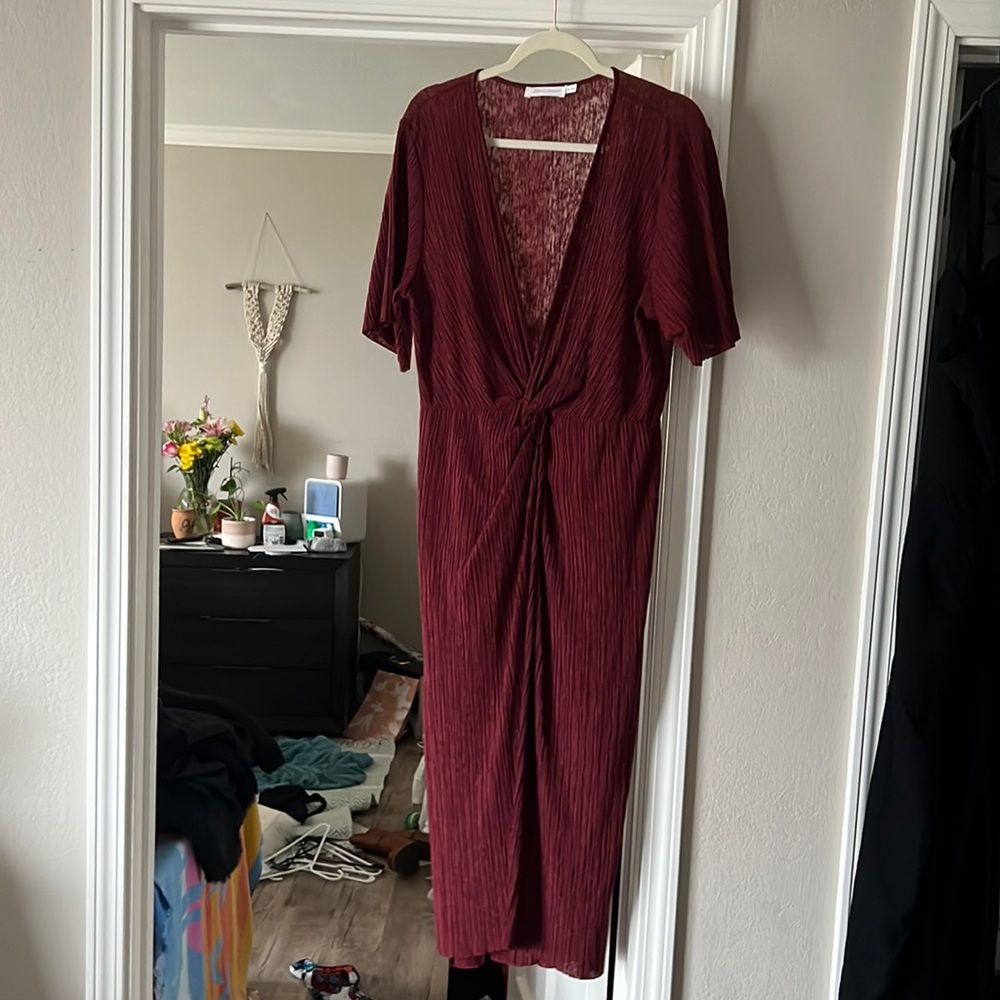Burgundy cocktail dress